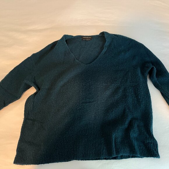 AMAZING LIMITED EDITION VINTAGE SOMETHING NAVY SIZE SMALL OVERSIZED COZY SWEATER - Picture 1 of 3